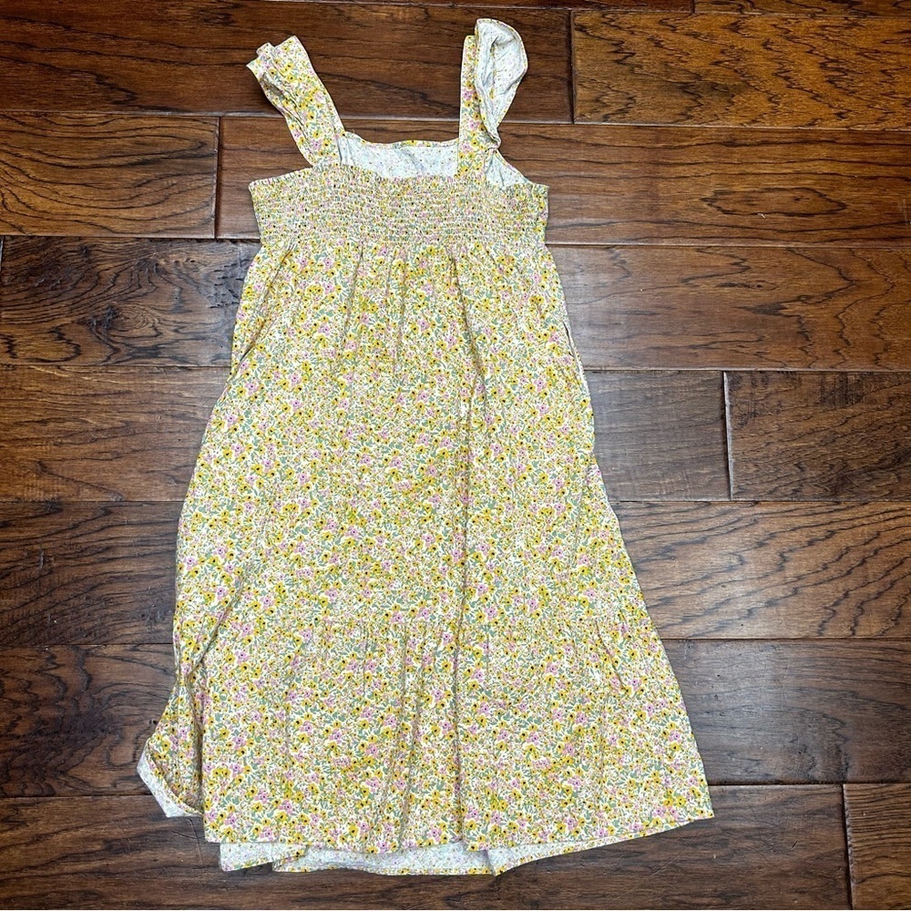 Universal Thread Yellow Floral Ruffled Strap Sundress - Picture 2 of 5